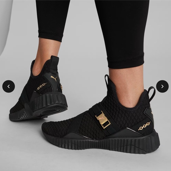 Puma Women's Black & Gold Defy Sneakers NIB! - Picture 1 of 10